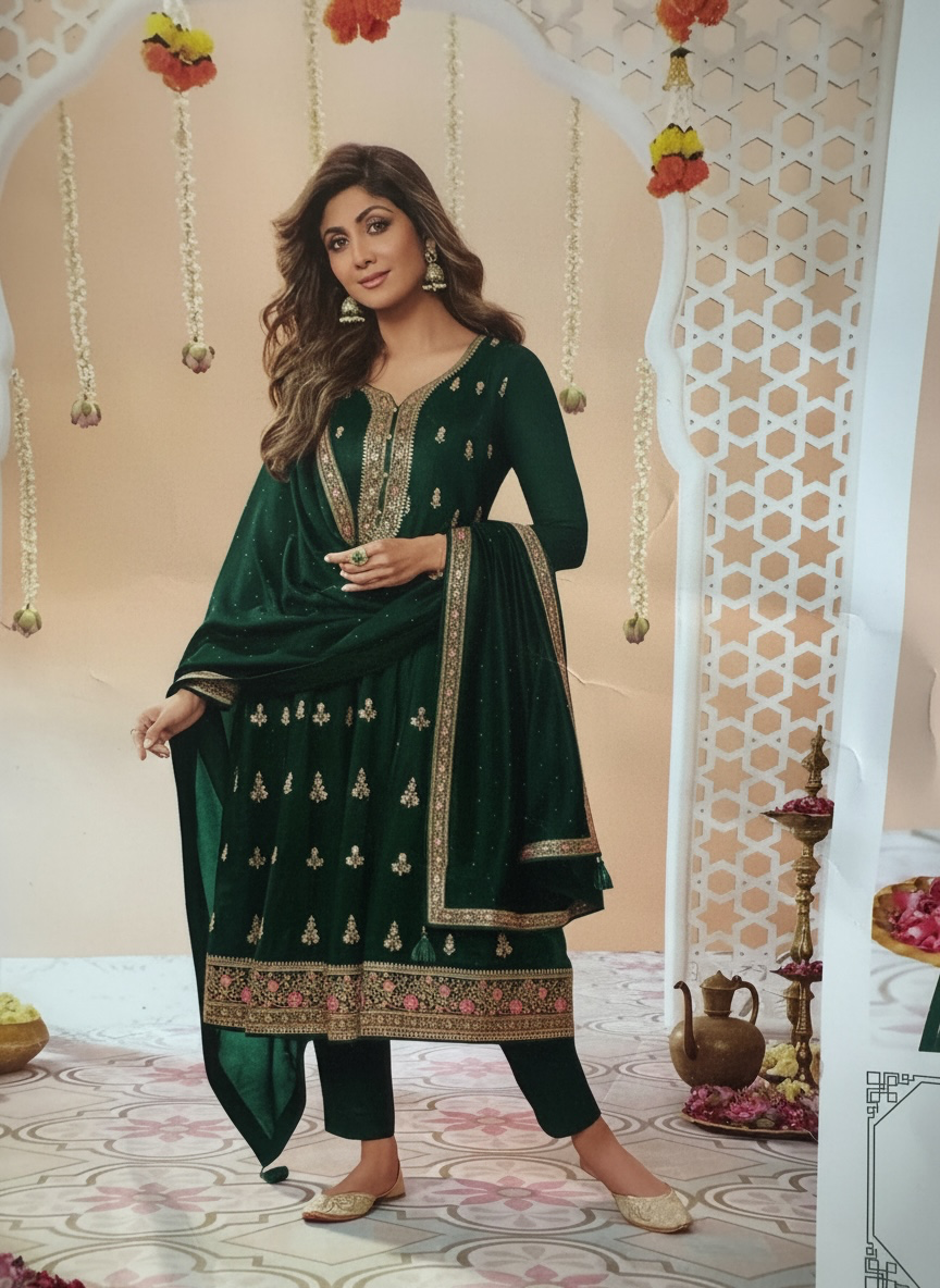 Raw Silk Anarkali