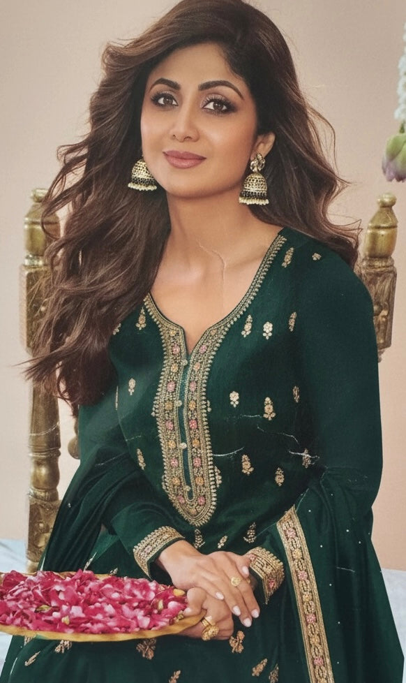Raw Silk Anarkali